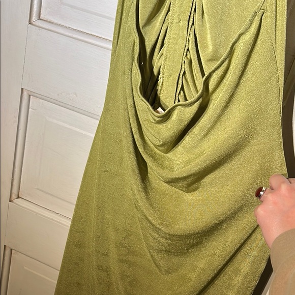 La Hearts Green Ruched Halter Sheath Dress - Picture 2 of 4
